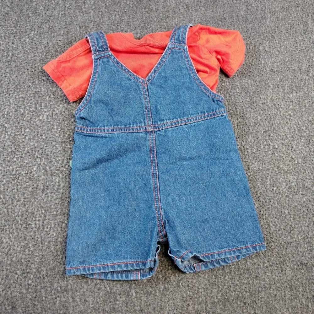 Sesame Street Y2K denim overall set 0/3 month